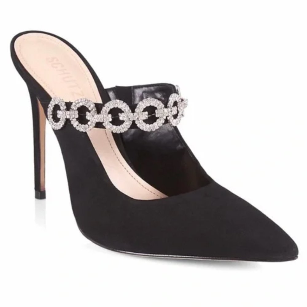 SCHUTZ Elisah Nubuck Pump Black Size 7